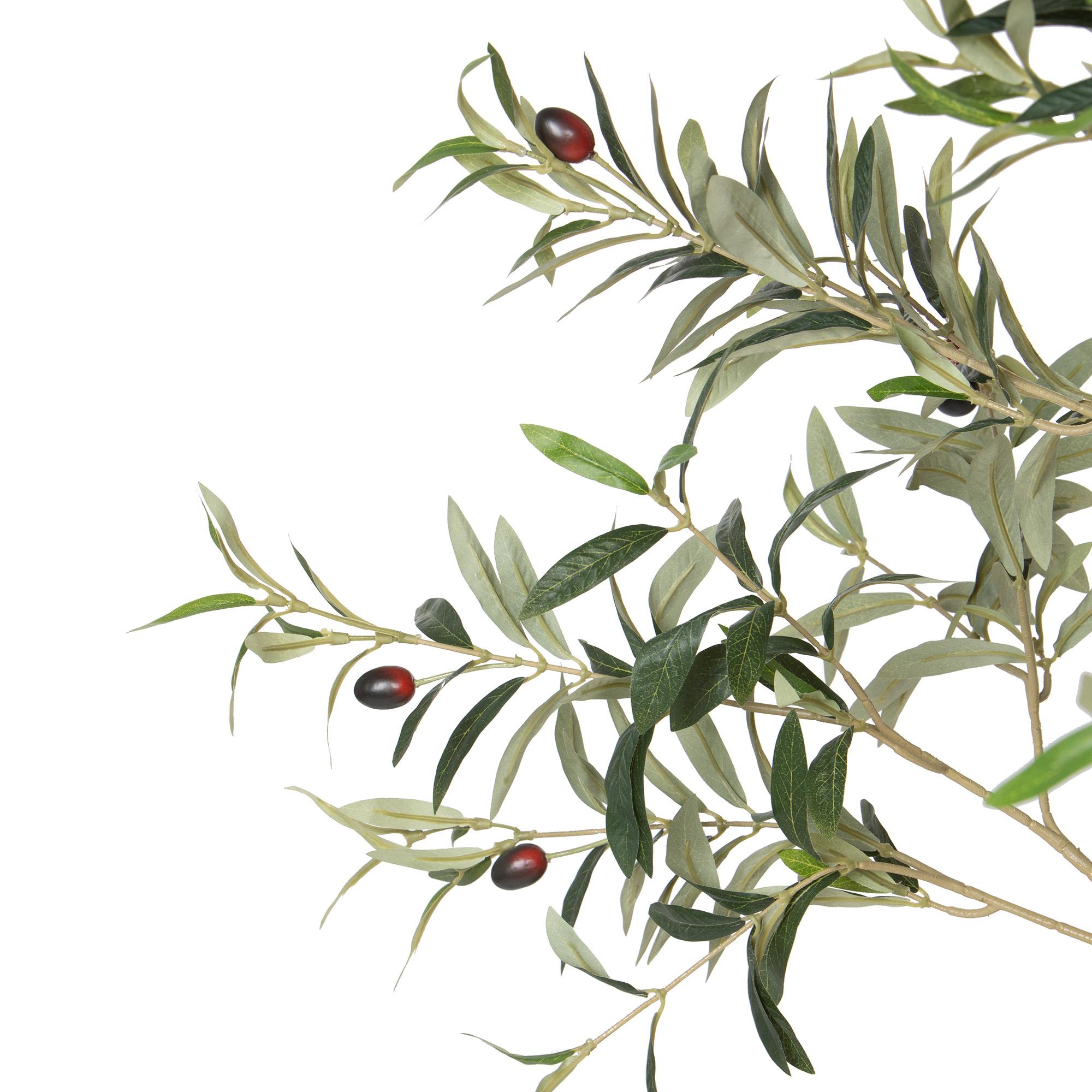 Park Hill Faux Olive Tree with Weighted Black Pot, 78" - Image 2