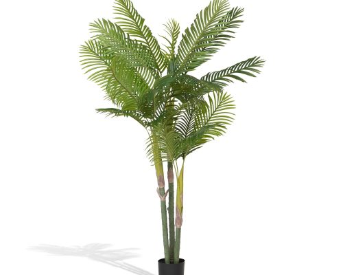 Park Hill Faux Palm with Weighted Black Pot, 82"