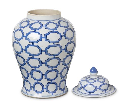 Alternative view of Park Hill Imperial Ceramic Ginger Jar, Blue and White