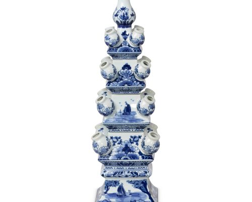 Alternative view of Park Hill Imperial Ceramic Chinoiserie Tulip Vase, Blue and White