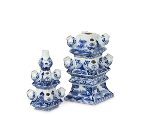 Park Hill Imperial Ceramic Chinoiserie Tulip Vase, Blue and White - Image 5