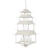 Park Hill Peace Pagoda Chandelier, Cream