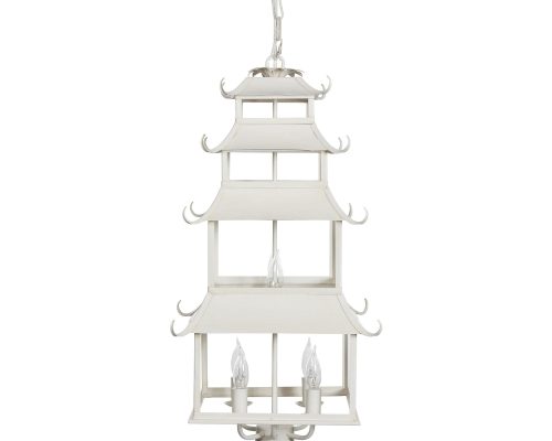 Park Hill Peace Pagoda Chandelier, Cream - Image 3