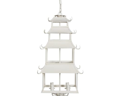 Park Hill Peace Pagoda Chandelier, Cream - Image 4