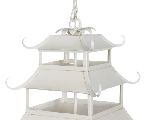 Park Hill Peace Pagoda Chandelier, Cream - Image 5