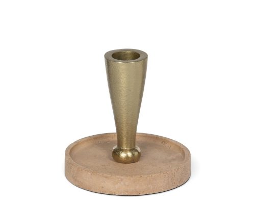Park Hill Harrison Candle Holder, Travertine, Set of 3 - Image 3