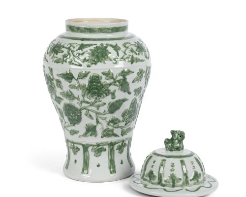 Park Hill Embossed Floral Ginger Jar