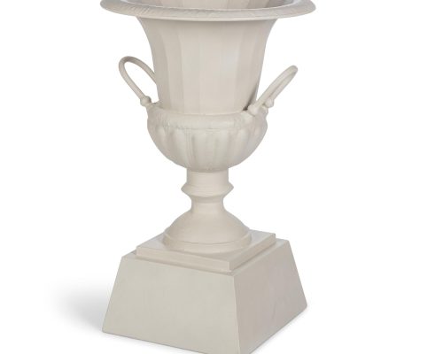 Park Hill Fluted Metal 33" Urn with Pedestal