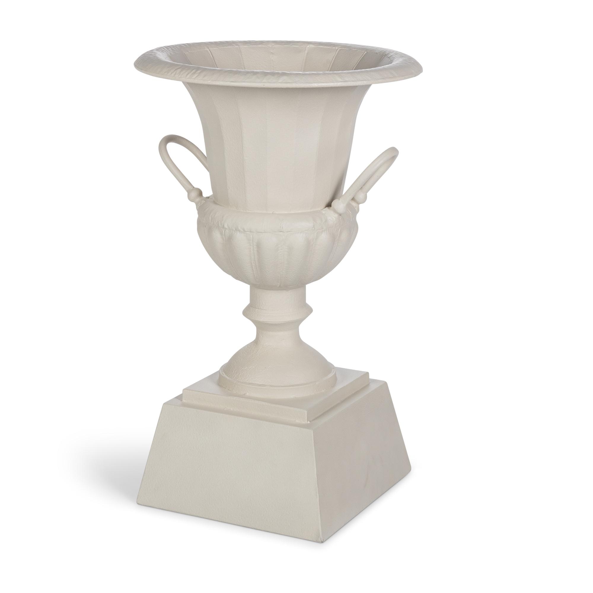 Park Hill Fluted Metal 33" Urn with Pedestal