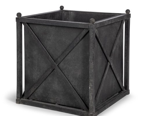 Park Hill Metal Estate Planter Noir