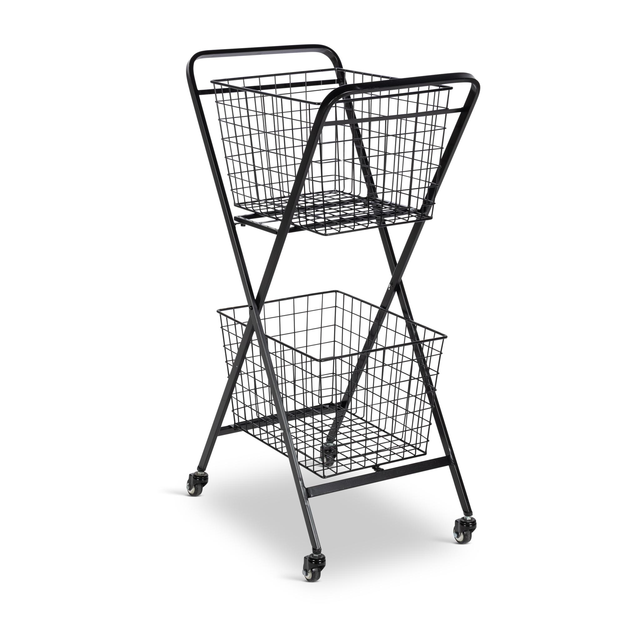 Park Hill Double Market Cart, Black