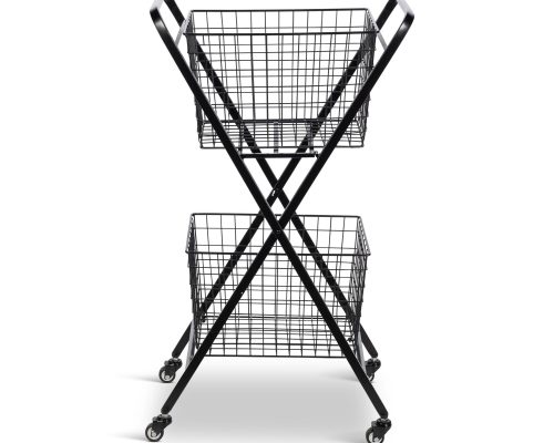 Alternative view of Park Hill Double Market Cart, Black