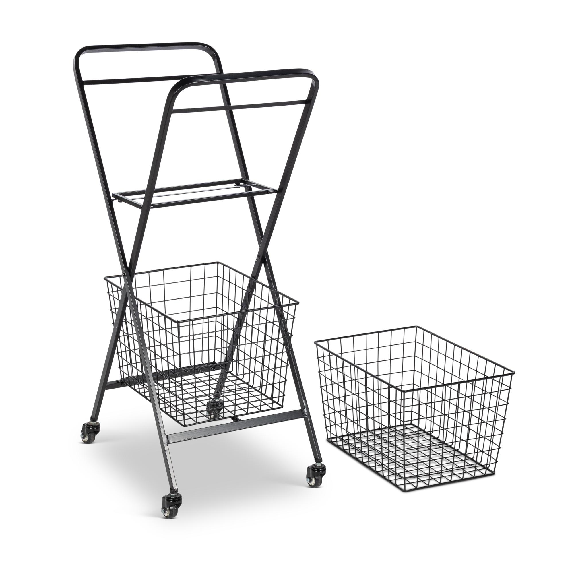Park Hill Double Market Cart, Black - Image 3