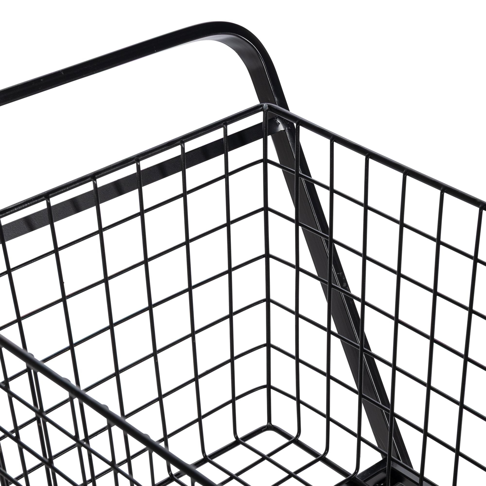 Park Hill Double Market Cart, Black - Image 6