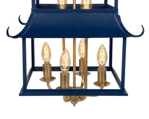 Park Hill Peace Pagoda Chandelier, Navy - Image 3