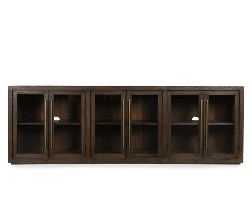 Classic Home Bradley Solid Wood 6 Door Cabinet Landmark Brown - Image 2