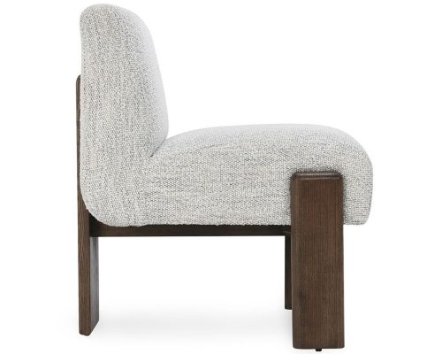 Classic Home Chelsea Upholstered Dining Chair Pixel Ivory - Image 4