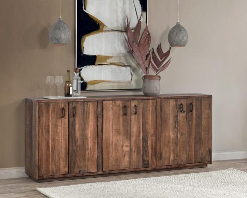 Classic Home Cleo 6 Door Buffet Natural