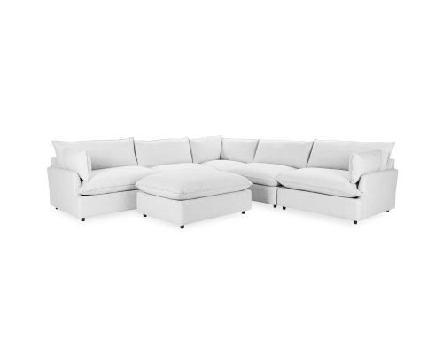 Classic Home Caplan 6 Piece Modular Sectional With Ottoman