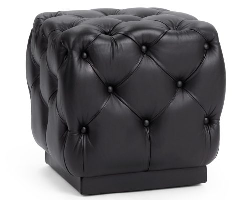 Classic Home Briar Square Ottoman Midnight Raven - Image 2