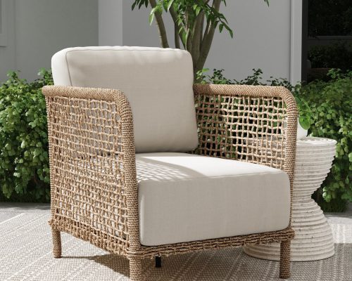 Classic Home Brisbane Outdoor Accent Chair Natural - Image 9