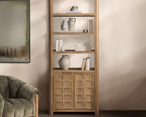Classic Home Cleveland Bookcase Sandy Taupe - Image 8