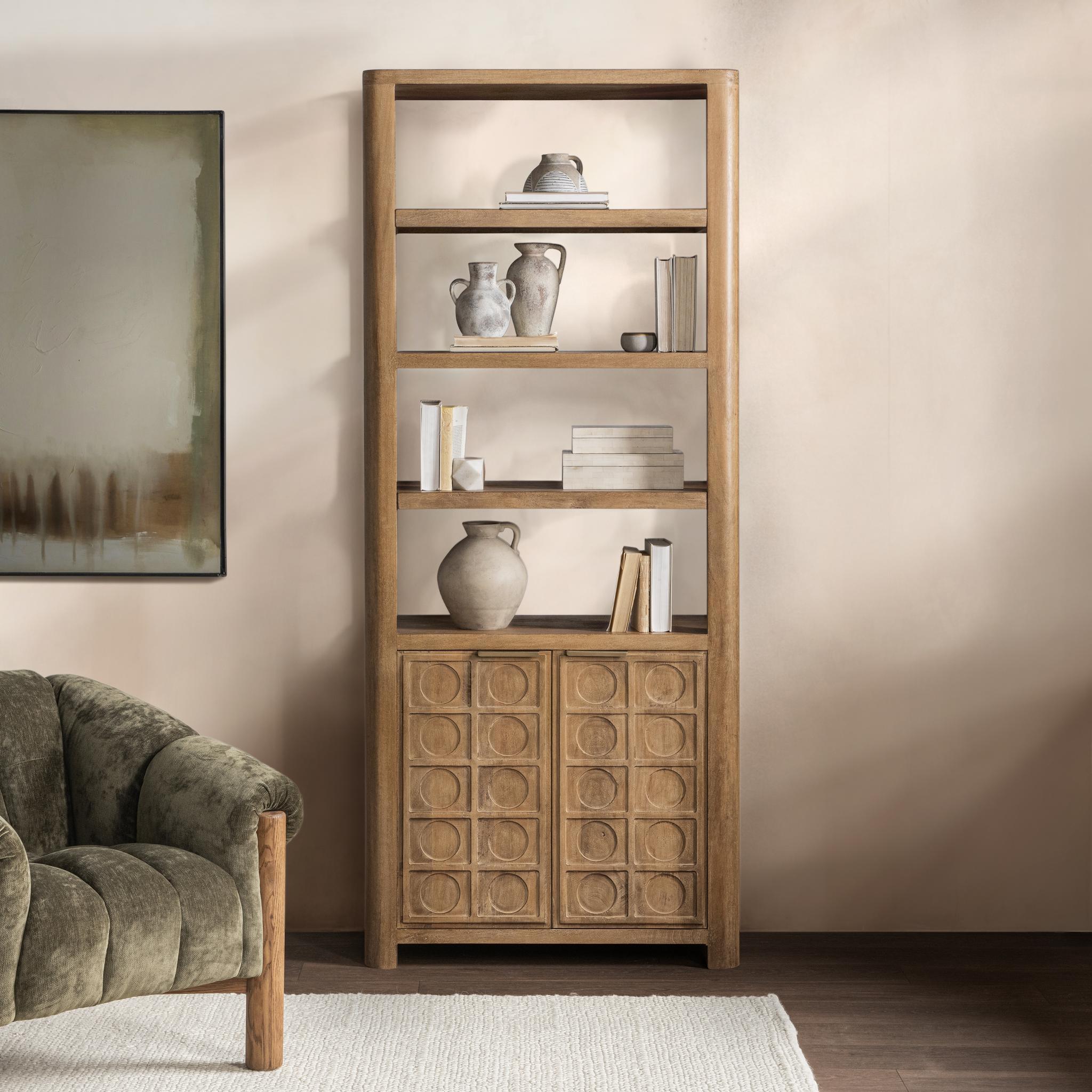 Classic Home Cleveland Bookcase Sandy Taupe - Image 8