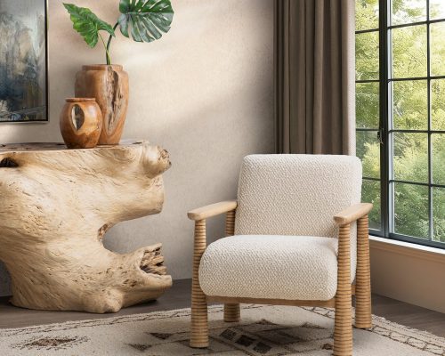 Classic Home Caprice Accent Chair Light Beige / Natural - Image 8