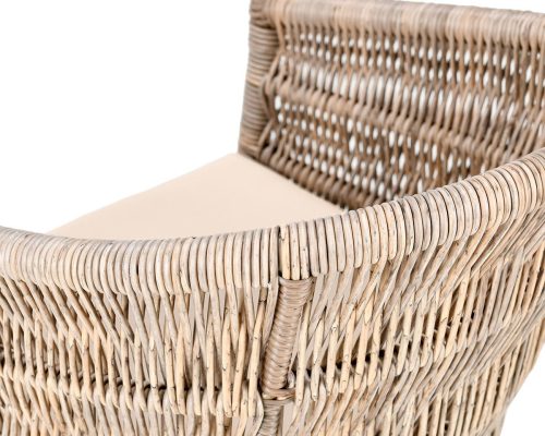 Classic Home Collins Outdoor Dining Chair Natural / Sand - Image 6