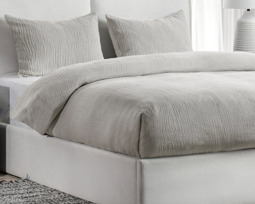 Alternative view of Classic Home Cardiff Duvet Set Gray
