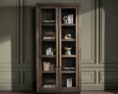 Classic Home Bradley Tall Cabinet Landmark Brown - Image 9