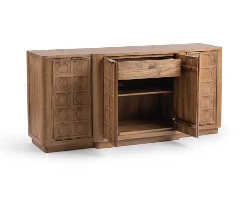 Classic Home Cleveland 4 Door Cabinet Santy Taupe - Image 4
