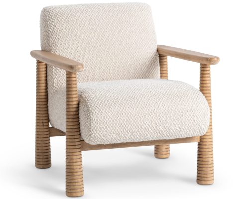 Classic Home Caprice Accent Chair Light Beige / Natural