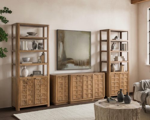 Classic Home Cleveland Bookcase Sandy Taupe - Image 7