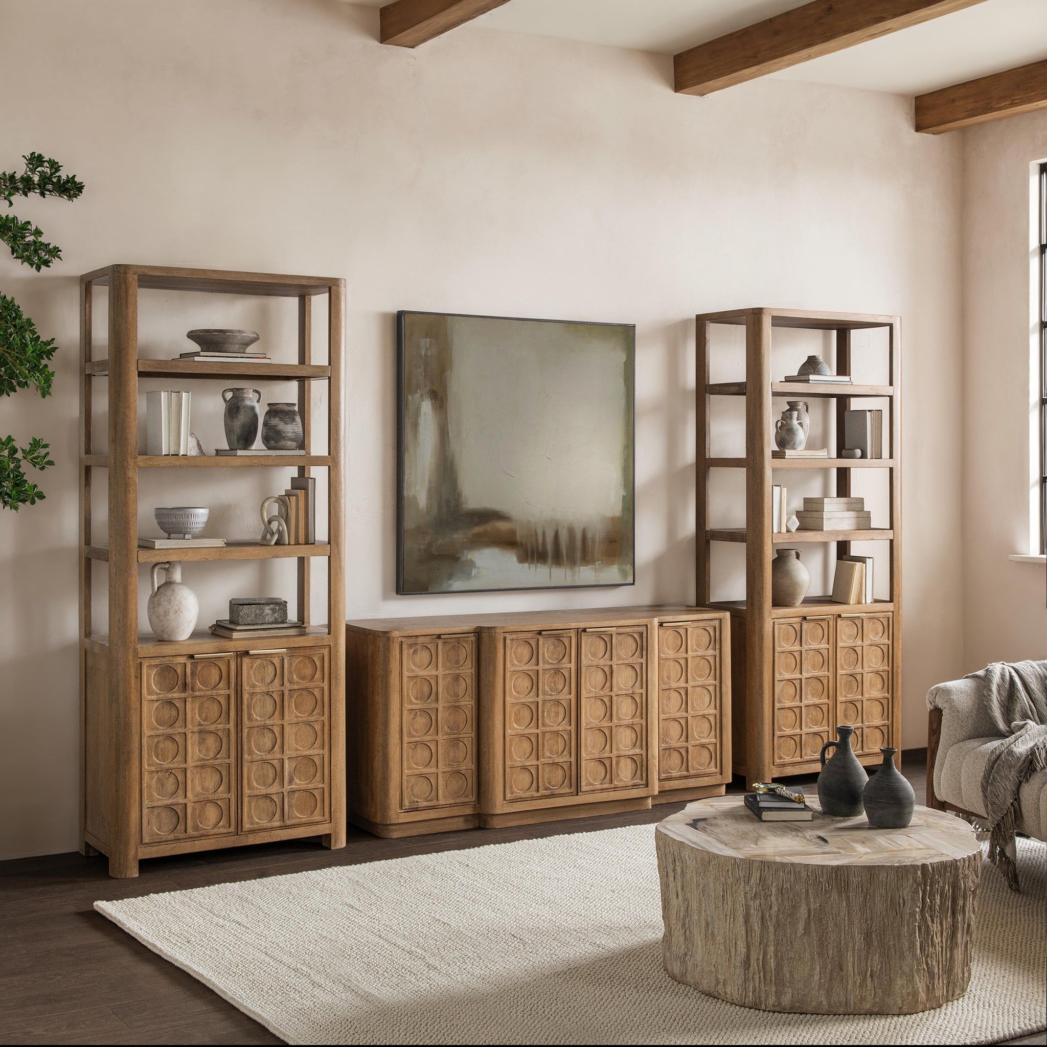 Classic Home Cleveland Bookcase Sandy Taupe - Image 7
