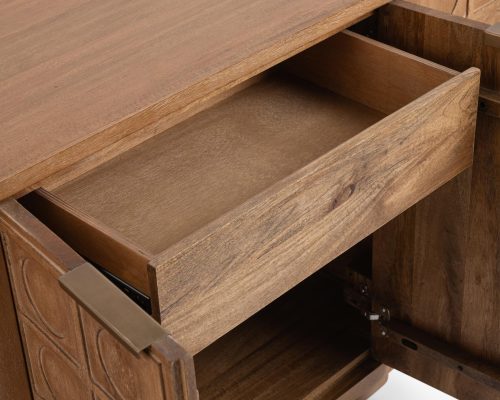 Classic Home Cleveland 4 Door Cabinet Santy Taupe - Image 6