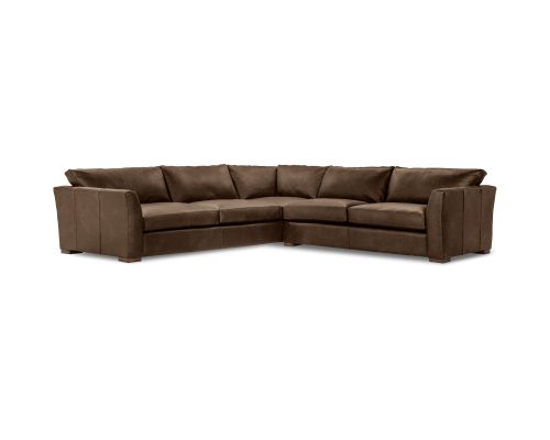 Classic Home Bryson Top Grain Leather 3 Piece Sectional Lush-Chocolate - Image 8