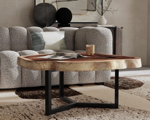 Classic Home Celine Live Edge Coffee Table Natural