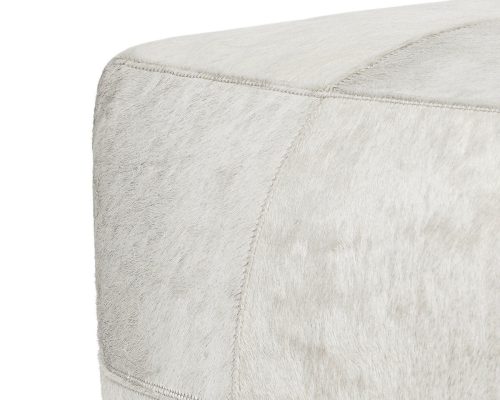 Classic Home Canada Hide Pouf - Image 3