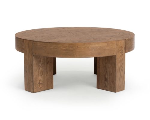 Classic Home Bristol Round Coffee Table Cafe Brown