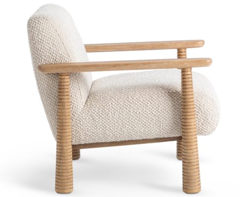Classic Home Caprice Accent Chair Light Beige / Natural - Image 3