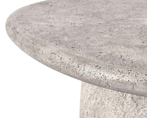 Classic Home Britney Outdoor Round Coffee Table Light Gray - Image 5