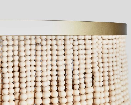 Classic Home Brittany Beaded Round Chandelier Natural - Image 4