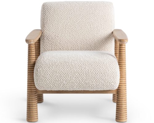 Alternative view of Classic Home Caprice Accent Chair Light Beige / Natural