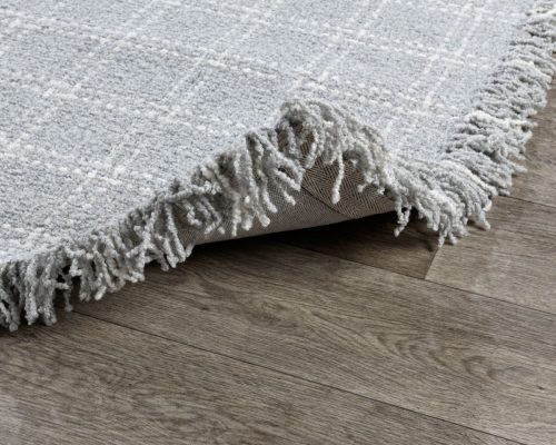 Classic Home Bradbury Wool Check Rug Pearl Gray - Image 2
