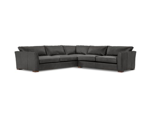 Classic Home Bryson Top Grain Leather 3 Piece Sectional Lush-Chocolate - Image 13